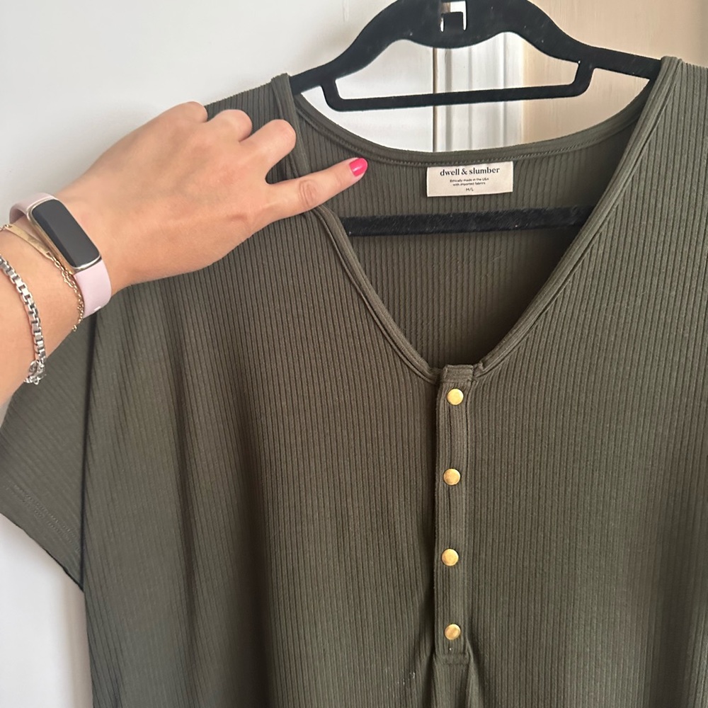 Olive Dwell and Slumber Dress